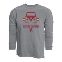 USC Trojans Gray VW Better Bus Unisex Dyed Ringspun Long Sleeve T-Shirt